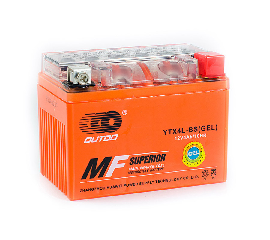 Мото акумулятор Outdo 12V 4A R+ (правий +) YTX 4L-BS