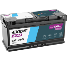 Автомобільний акумулятор Exide 106Ah 950A Start Stop AGM EK1060 (EK1050)