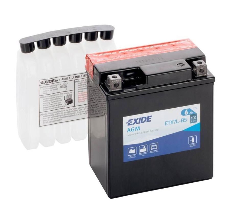 Мото акумулятор EXIDE 12V 6A ETX7L-BS 