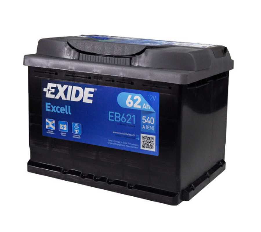 Автомобільний акумулятор Exide Excell 62Ah 540A EB621