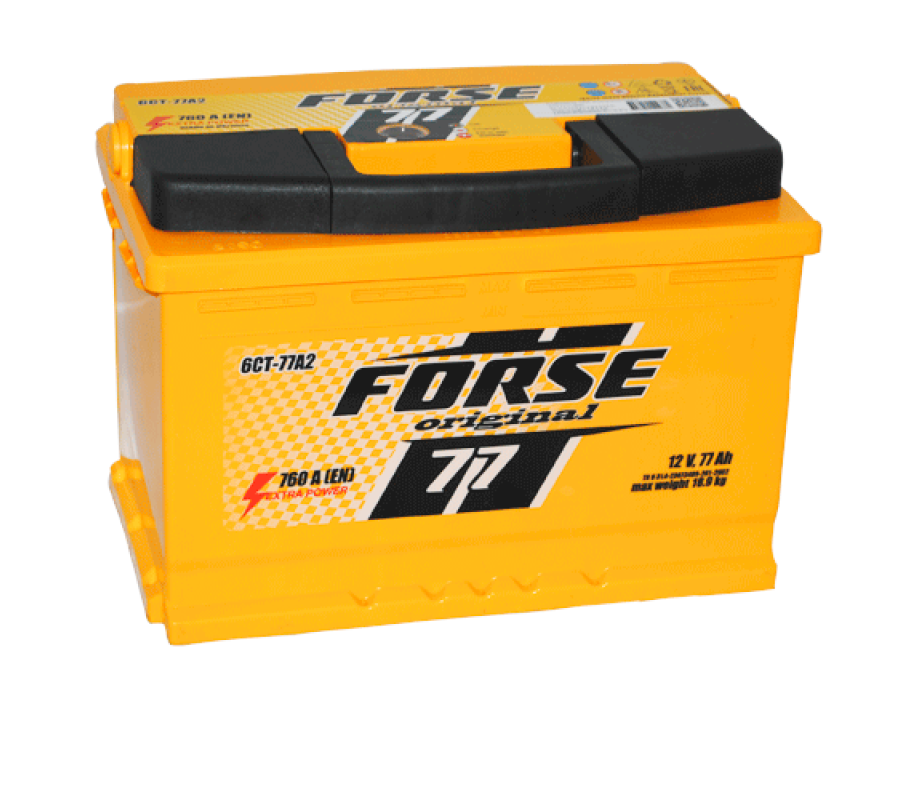 Автомобільний акумулятор FORSE 77Ah 760A R+ 
