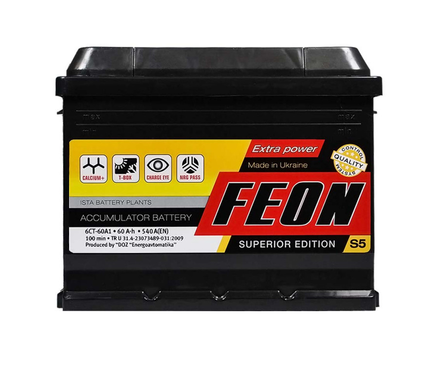 Автомобільний акумулятор ISTA FEON 60Ah 540А R+