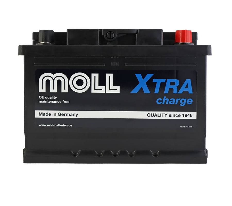 Автомобільний акумулятор MOLL X-Tra Charge  62Ah 600A R+