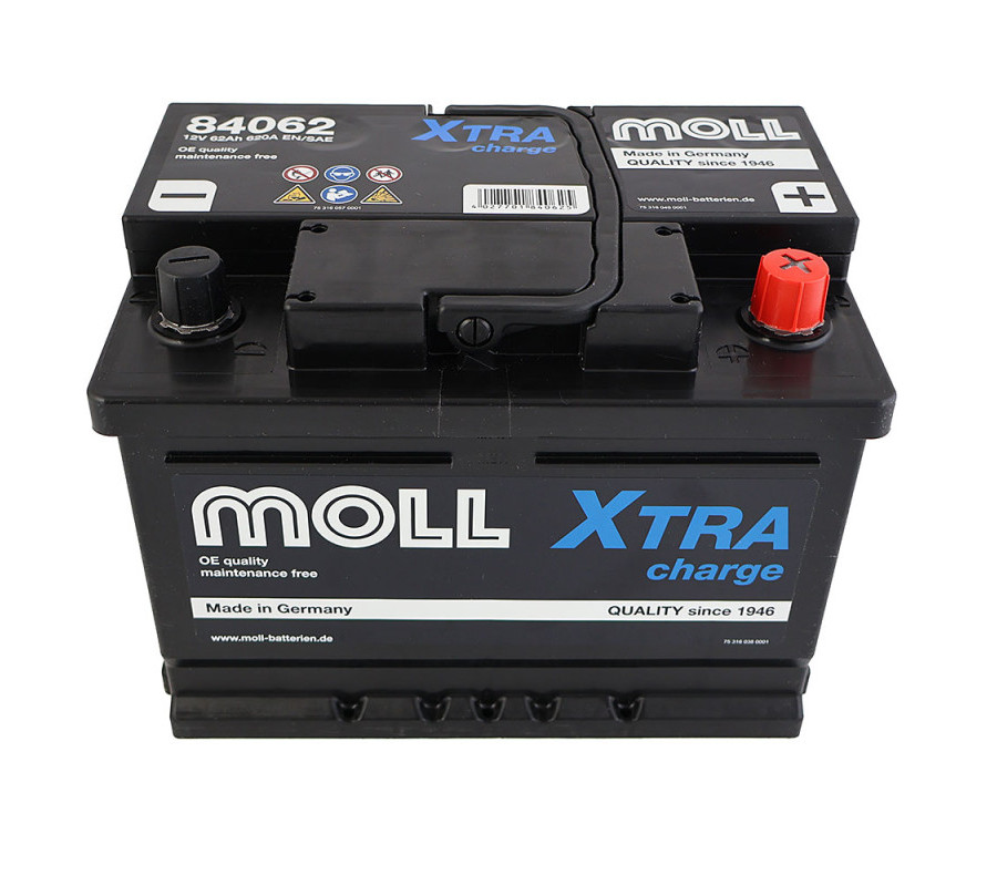 Автомобільний акумулятор MOLL X-Tra Charge  62Ah 600A R+