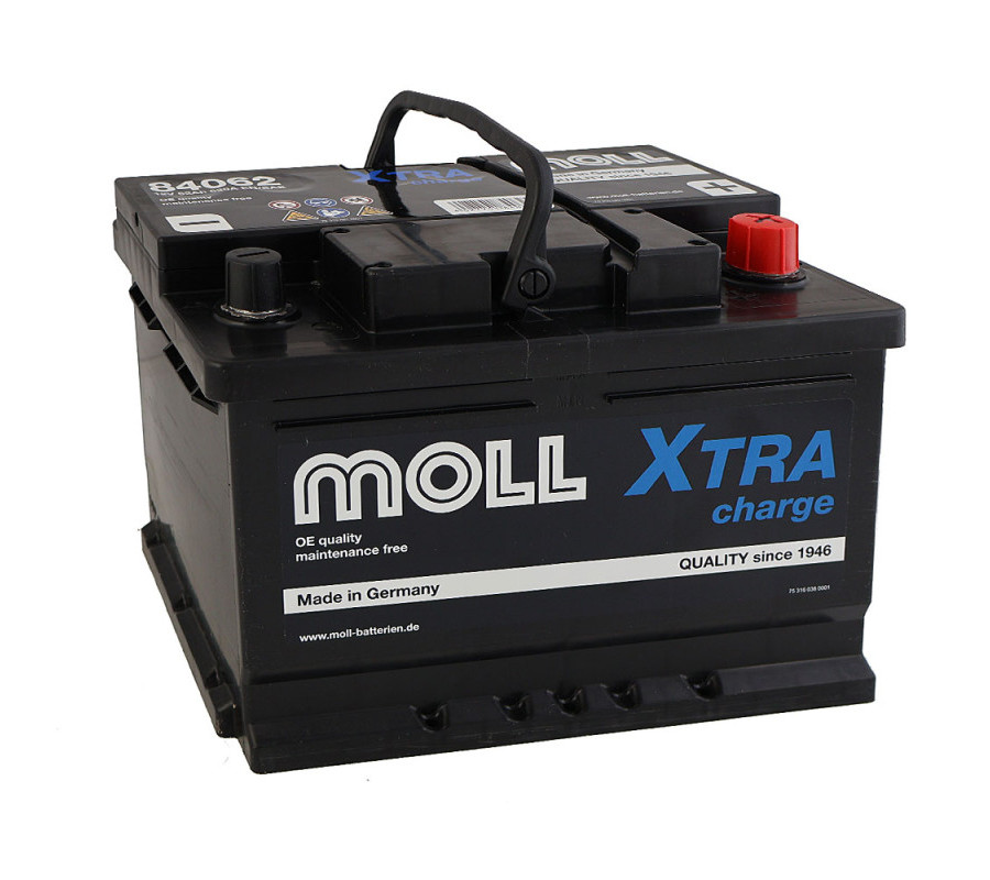Автомобільний акумулятор MOLL X-Tra Charge  62Ah 600A R+