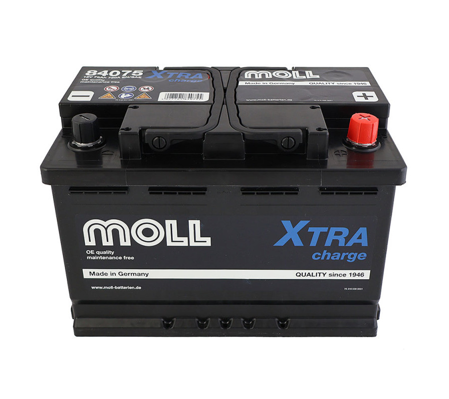Автомобільний акумулятор MOLL X-Tra Charge 75Ah 720A R+