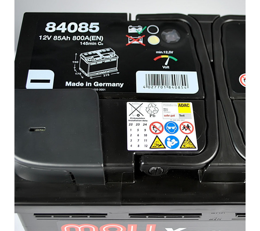 Автомобільний акумулятор MOLL X-Tra Charge 85Ah 800A R+ 