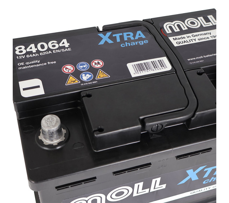 Автомобільний акумулятор MOLL X-Tra Charge 64Ah 620A R+