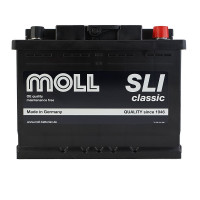 Автомобільний акумулятор MOLL SLI classic 60Ah 540A R+