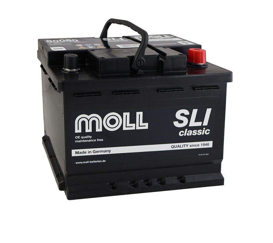 Автомобільний акумулятор MOLL SLI classic 60Ah 540A R+