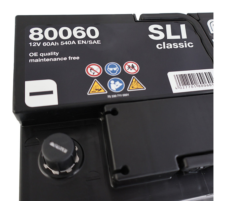 Автомобільний акумулятор MOLL SLI classic 60Ah 540A R+