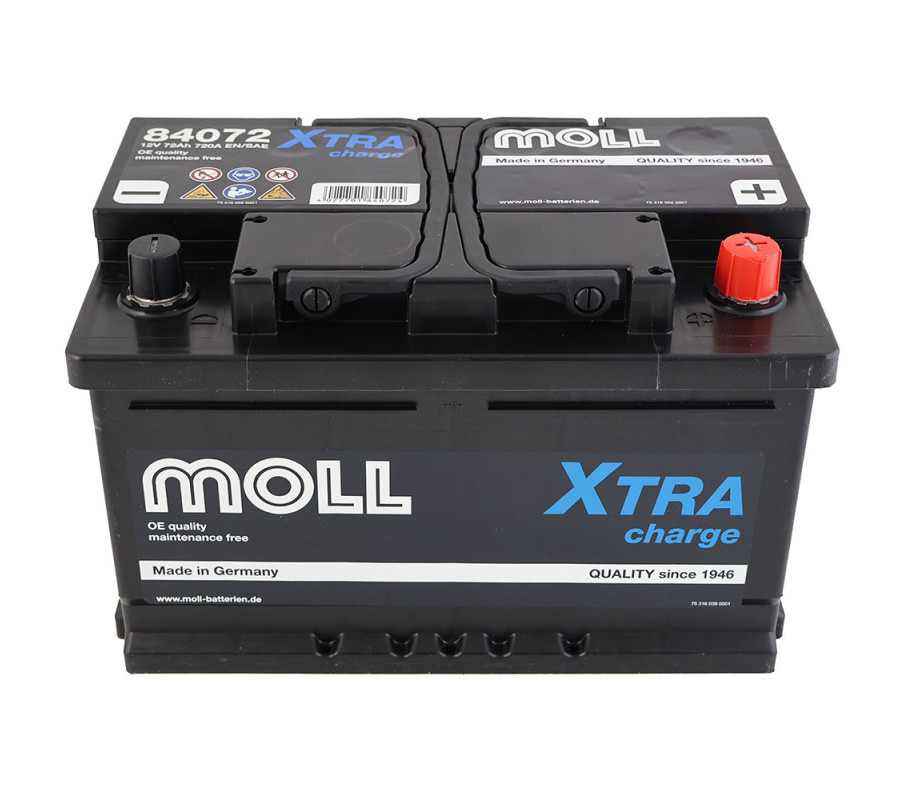 Автомобільний акумулятор MOLL X-Tra Charge 72Ah 720A R+ 