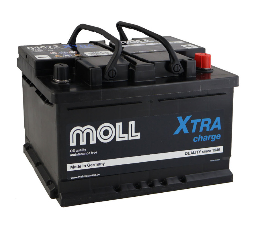Автомобільний акумулятор MOLL X-Tra Charge 72Ah 720A R+ 