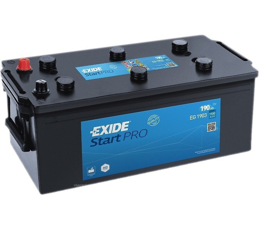 Автомобільний акумулятор Exide Start Pro 190Ah 1100A EG1903