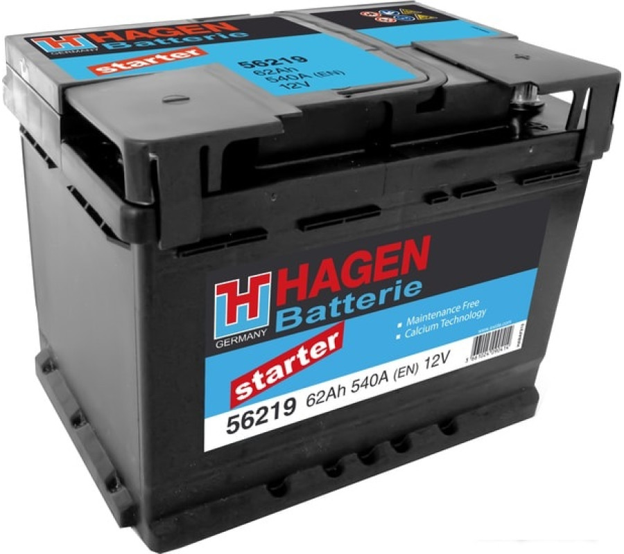 Автомобільний акумулятор Hagen 6СТ-62 (56219)