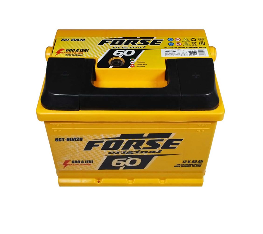 Автомобільний акумулятор FORSE 60Ah 600A R+