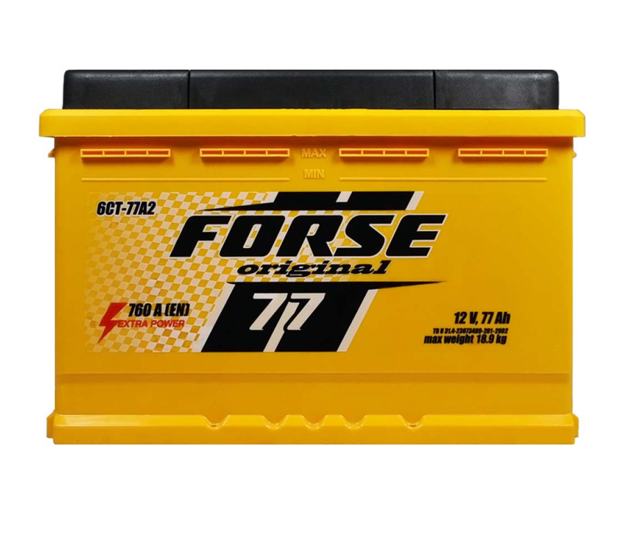 Автомобільний акумулятор FORSE 77Ah 760A R+ 