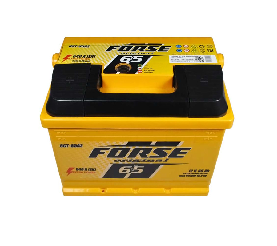 Автомобільний акумулятор FORSE 65Ah 640A L+ 