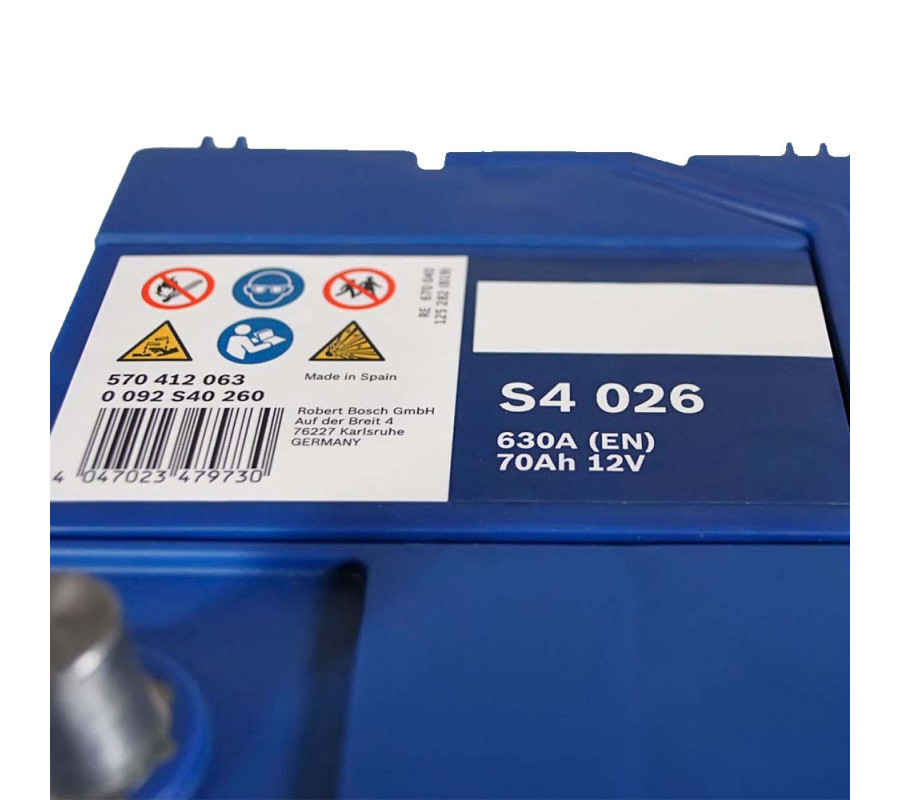 Автомобільний акумулятор Bosch 70Ah 630A S4026