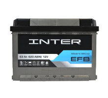 Автомобільний акумулятор WESTA INTER EFB 63Ah 620A L+