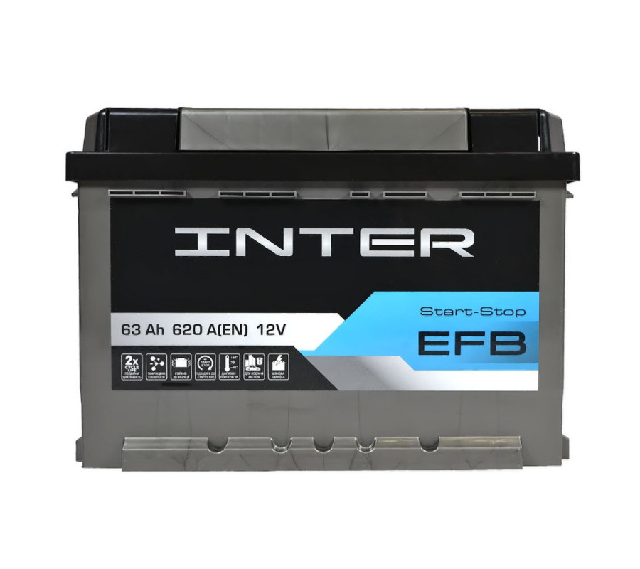 Автомобільний акумулятор WESTA INTER EFB 63Ah 620A L+
