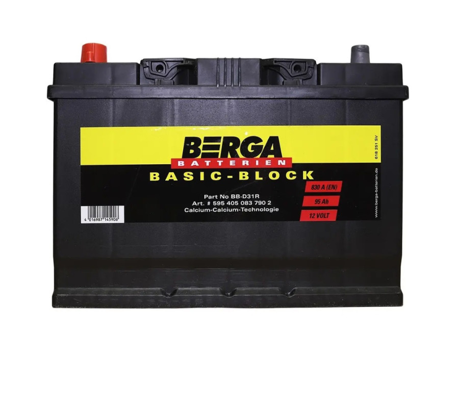 Автомобільний акумулятор BERGA Basic Block 95Ah 830A Asia L+