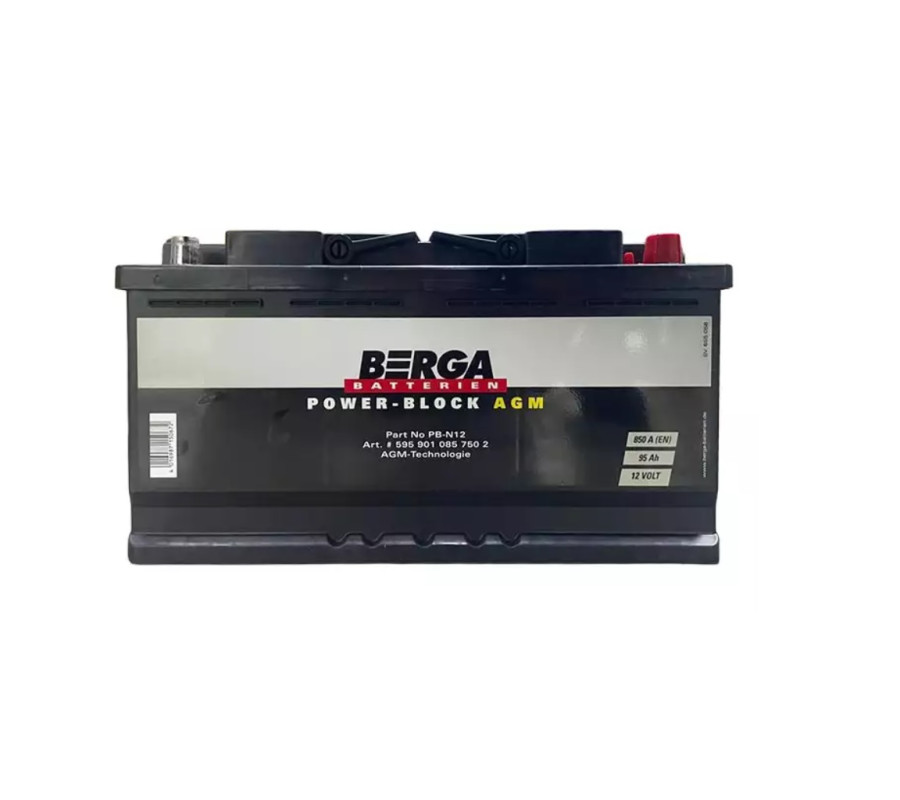 Автомобільний акумулятор BERGA Power Block 95Ah 850А AGM R+