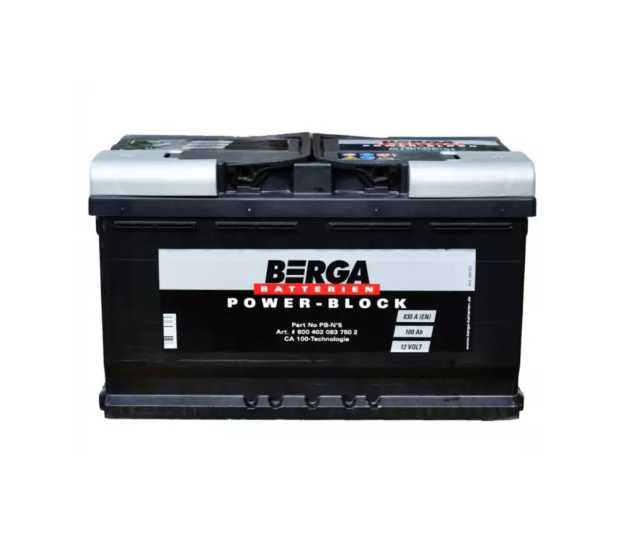 Автомобільний акумулятор BERGA Power Block 100Ah 830A R+