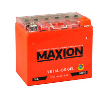 Мото акумулятор MAXION Gel 12V 14A R+ YB 16L-BS