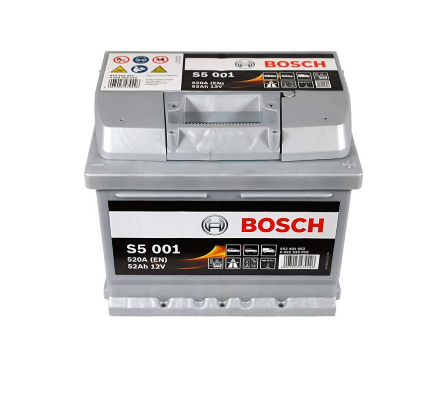 Автомобільний акумулятор Bosch 52Ah 520A S5001