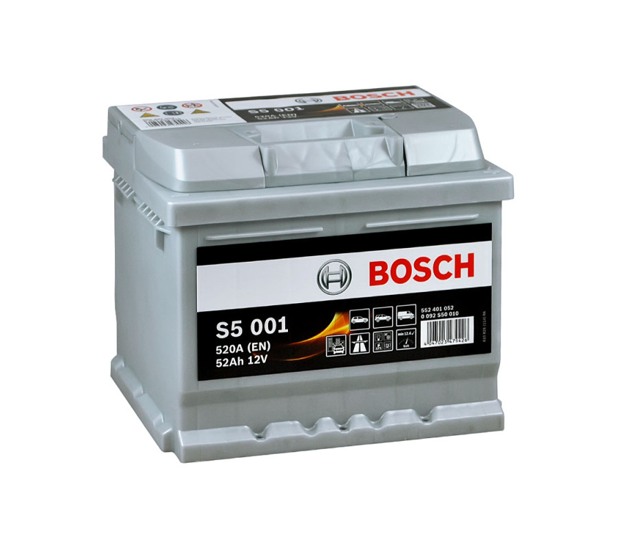 Автомобільний акумулятор Bosch 52Ah 520A S5001