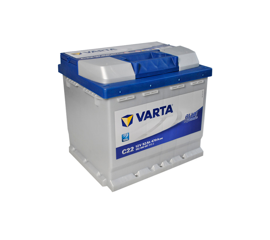 Автомобільний акумулятор Varta  Blue Dynamic 52Ач 470А C22