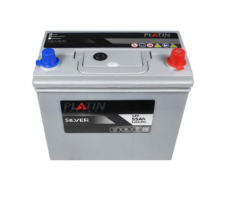 Автомобильный аккумулятор PLATIN Silver Asia 55Ah 520A R+