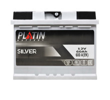 Автомобільний акумулятор PLATIN Silver 60Ah 600A R+