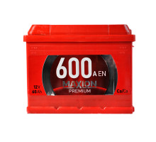 Автомобільний акумулятор MAXION Premium 60Аh 600A R+