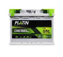 Автомобільний акумулятор PLATIN Silver Diesel 68Ah 640A R+