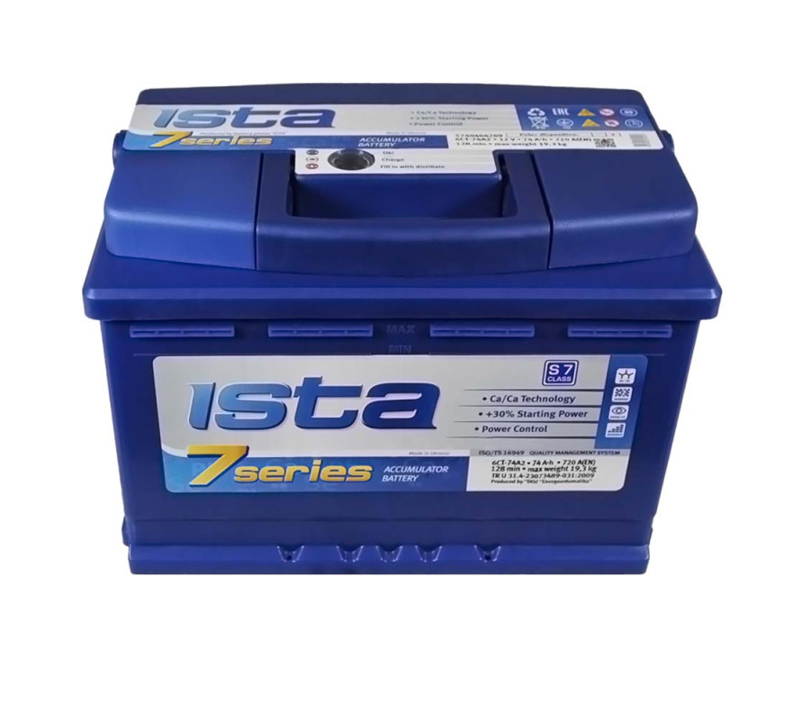 Автомобільний акумулятор ISTA 7 Series 74Ah 720A R+