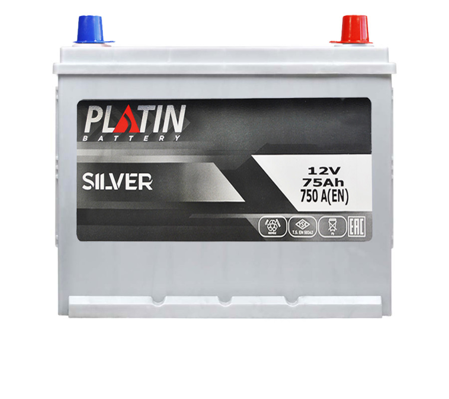 Автомобільний акумулятор PLATIN Silver Asia 75Ah 750A R+
