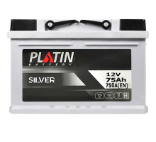 Автомобільний акумулятор PLATIN Silver 75Ah 750A R+