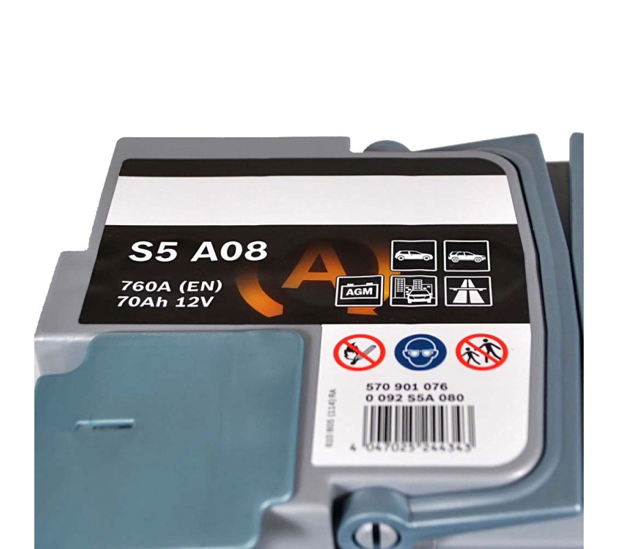 Автомобільний акумулятор Bosch AGM 70Ah 760A S5A08