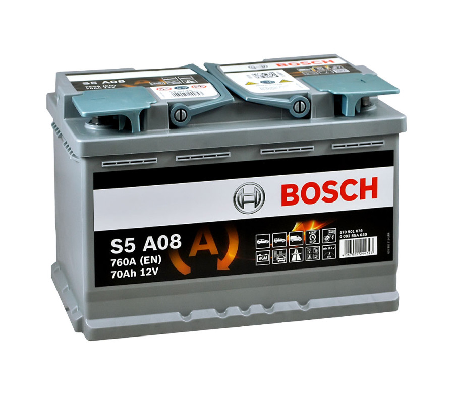 Автомобільний акумулятор Bosch AGM 70Ah 760A S5A08