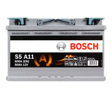 Автомобільний акумулятор Bosch AGM 80Ah 800A S5A11 