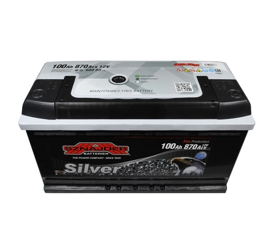 Автомобільний акумулятор SZNAJDER Silver 100Ah 870A R+ 