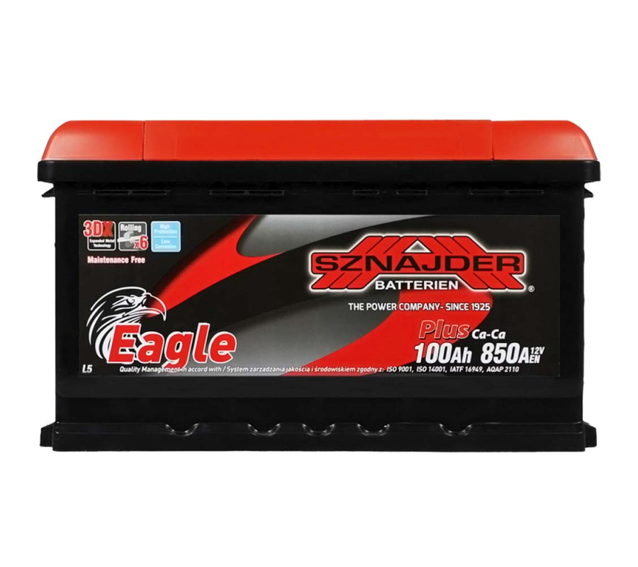 Автомобільний акумулятор SZNAJDER Plus 100Ah 850A R+ 