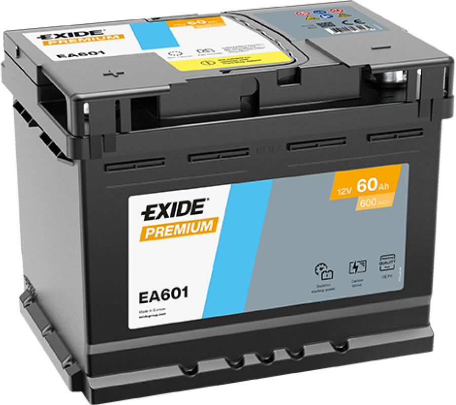 Автомобільний акумулятор Exide Premium 60Ah 600A EA601