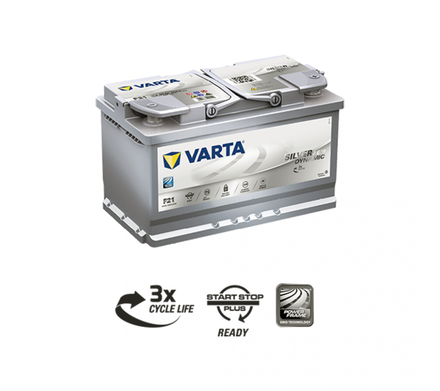 Автомобільний акумулятор Varta Silver Dynamic 80Ач 800А F21 AGM