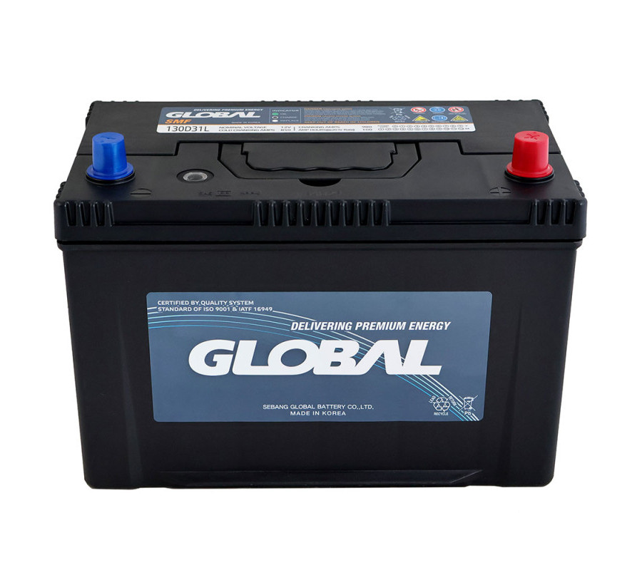 Автомобільний акумулятор GLOBAL Asia 100Ah 830A R+ SMF 130D31L