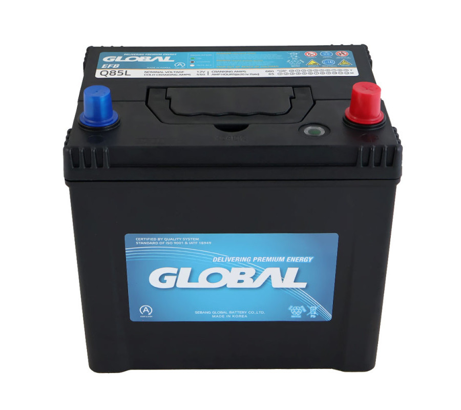 Автомобільний акумулятор GLOBAL Asia EFB 65Ah 550A R+ Q85L