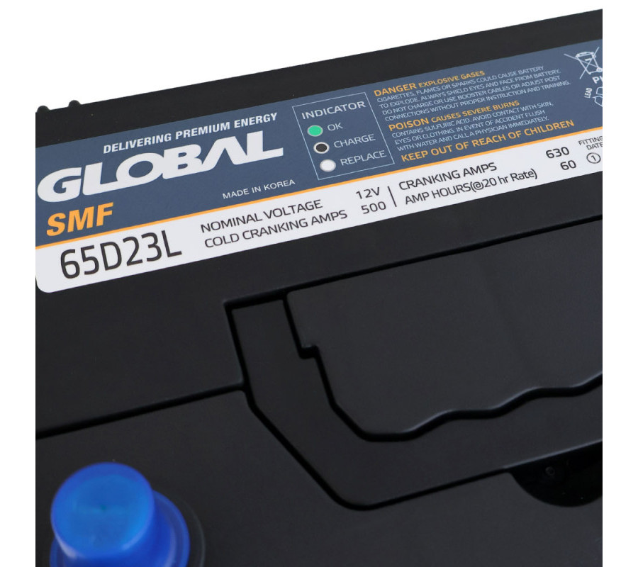 Автомобільний акумулятор GLOBAL Asia 60Ah 500A R+ SMF 65D23L