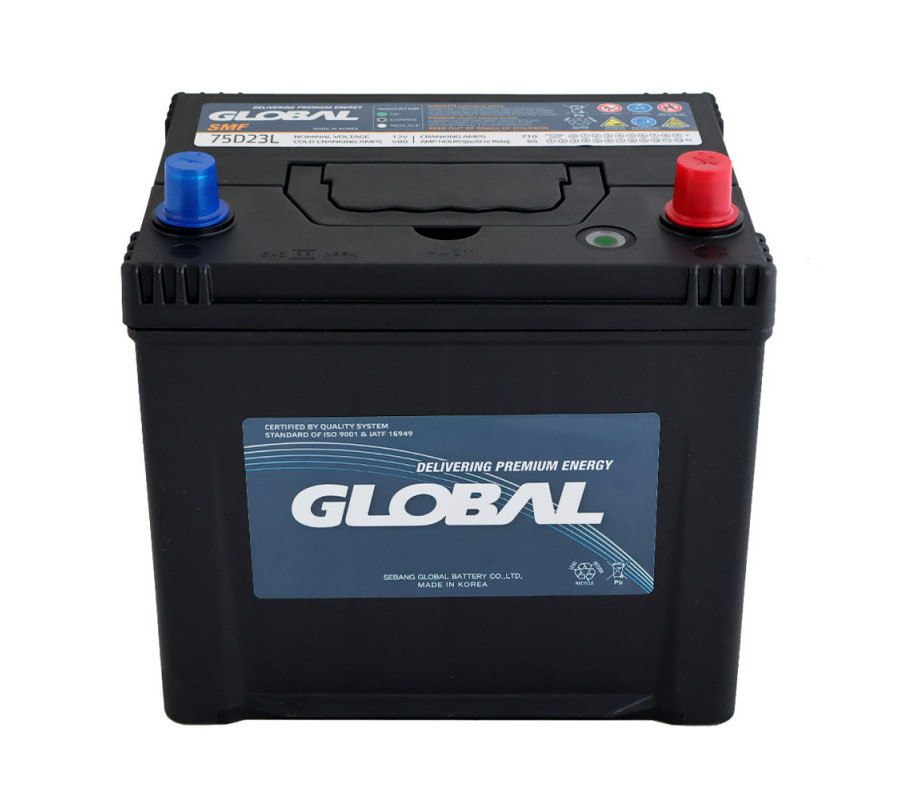 Автомобильный аккумулятор GLOBAL Asia 65Ah 580A R+ SMF 75D23L